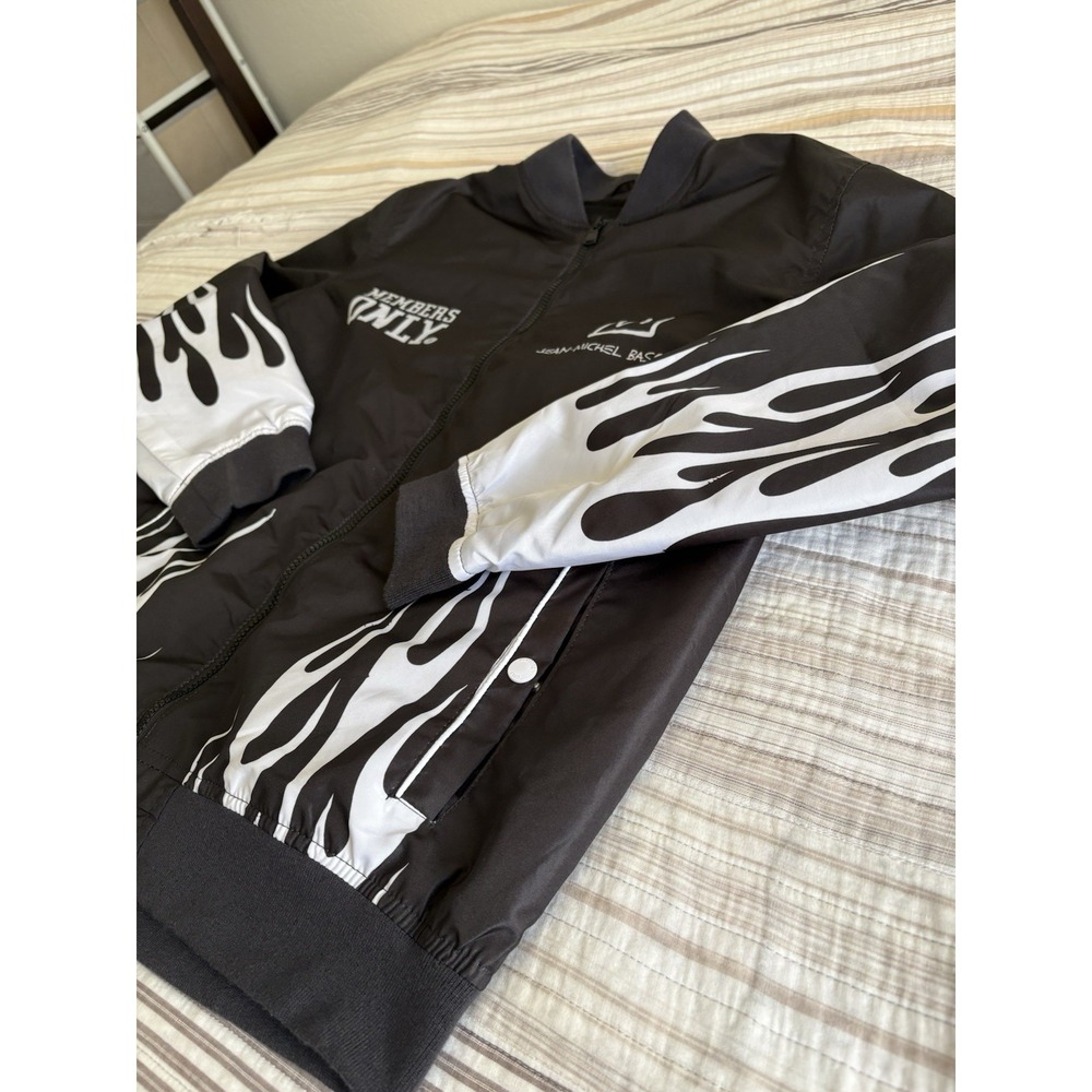 NWOT Jean Basquiat x Members Only Bomber Jacket Black Boone Mona Lisa (Large) - Picture 3 of 9